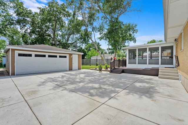 exterior space with a sunroom