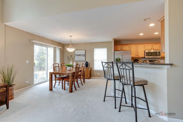 view of dining room