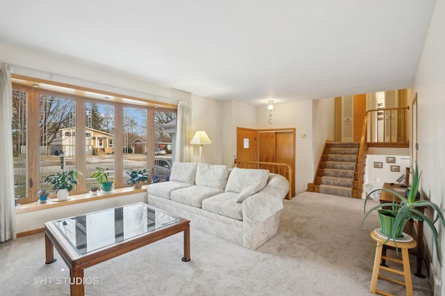 view of carpeted living room