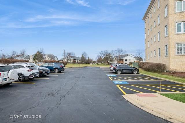 view of parking / parking lot