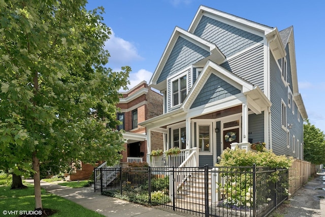 craftsman house featuring a porch