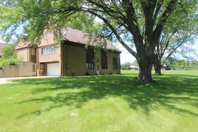 exterior space featuring a garage