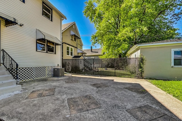 view of patio / terrace with central AC unit