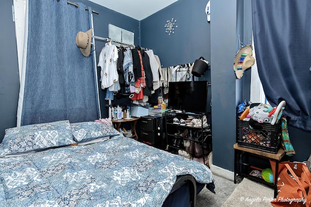 bedroom featuring carpet flooring