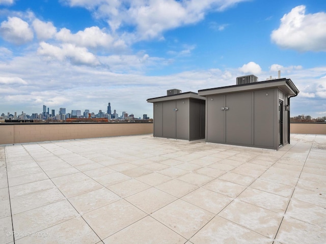 view of patio with central air condition unit