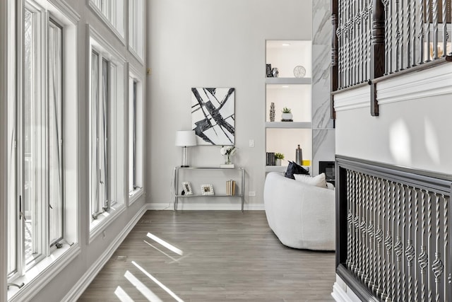 interior space featuring hardwood / wood-style floors