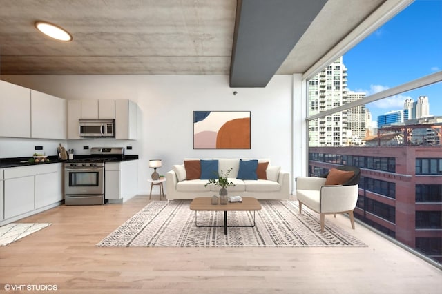 balcony featuring outdoor lounge area and an outdoor kitchen