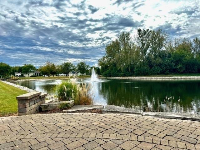 view of water feature