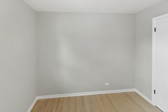 empty room with light hardwood / wood-style floors