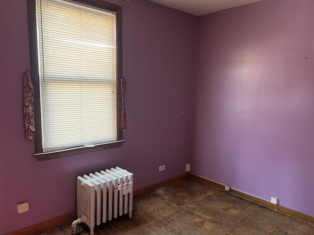 empty room with radiator