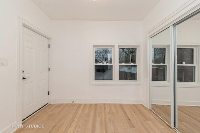 interior space featuring light wood-type flooring