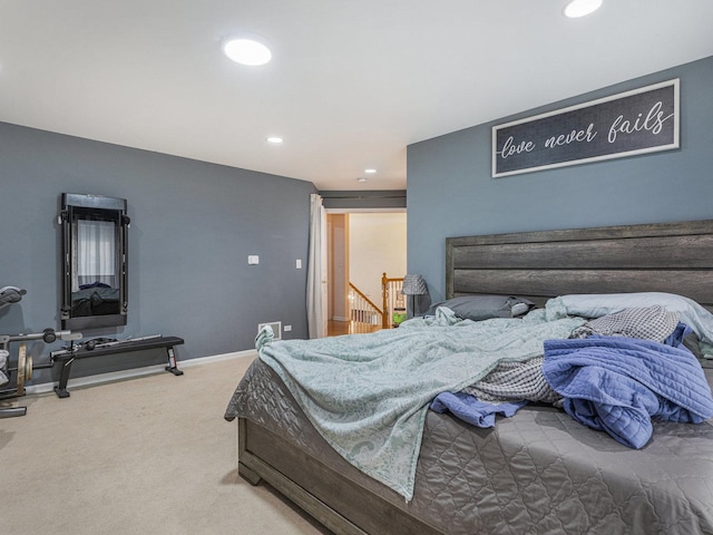 view of carpeted bedroom