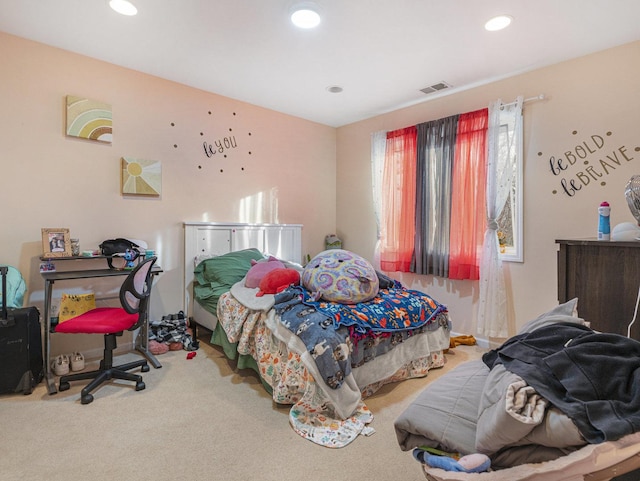 view of carpeted bedroom