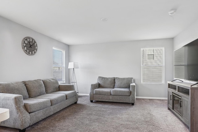 view of carpeted living room