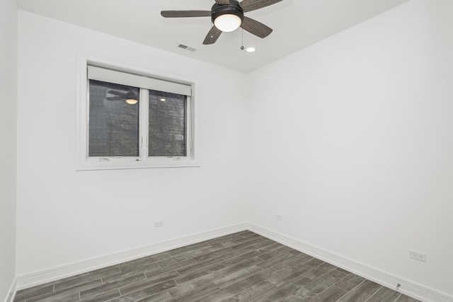 unfurnished room featuring ceiling fan