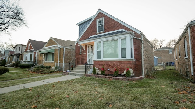 view of front of house featuring a front yard