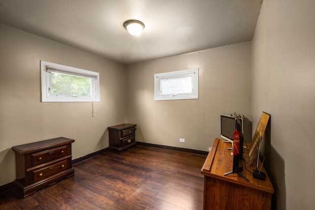 interior space featuring dark hardwood / wood-style floors