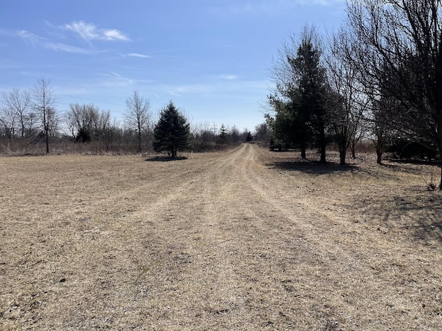 view of street featuring a rural view