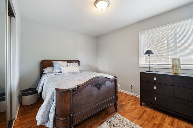 bedroom featuring hardwood / wood-style flooring