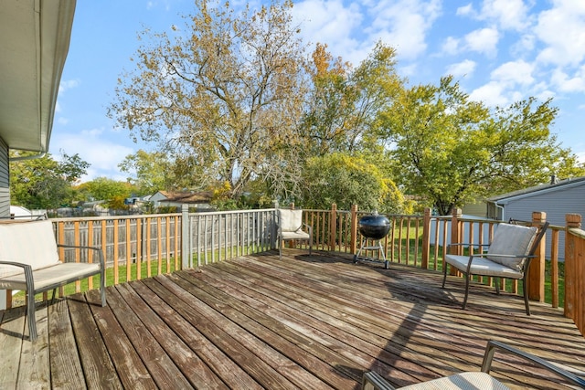 deck with grilling area