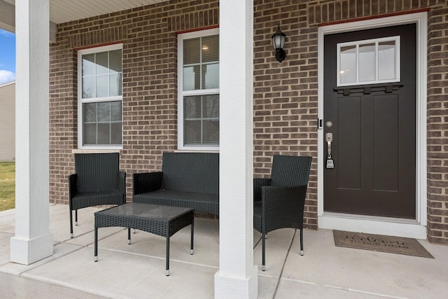 entrance to property with a porch