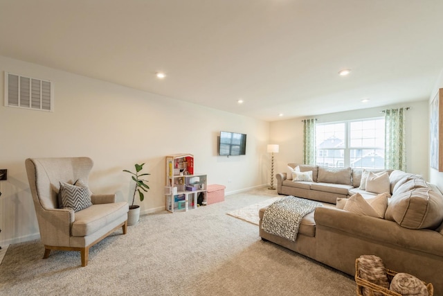 view of carpeted living room