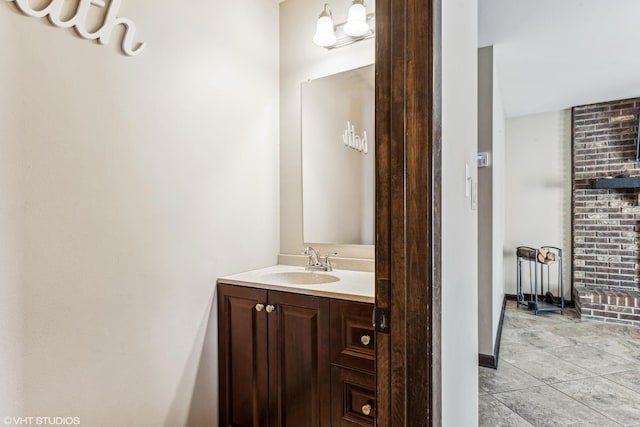 bathroom featuring vanity