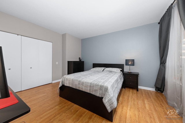 1111 S Wabash Ave Unit 808, Chicago, IL 60605 - bedroom featuring a closet and light wood-type flooring