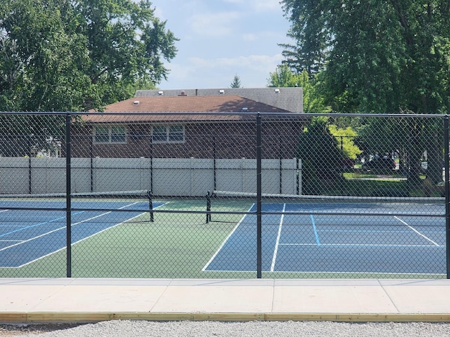 view of tennis court