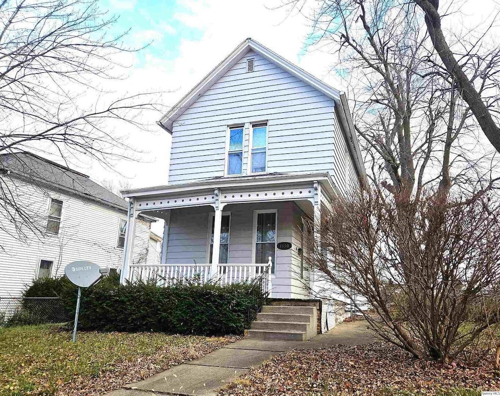 view of front facade with covered porch