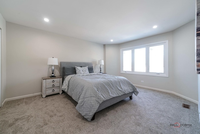 view of carpeted bedroom