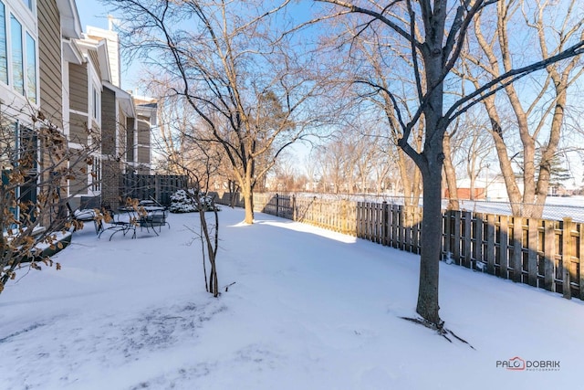 view of snowy yard