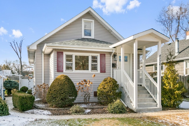 view of bungalow-style home