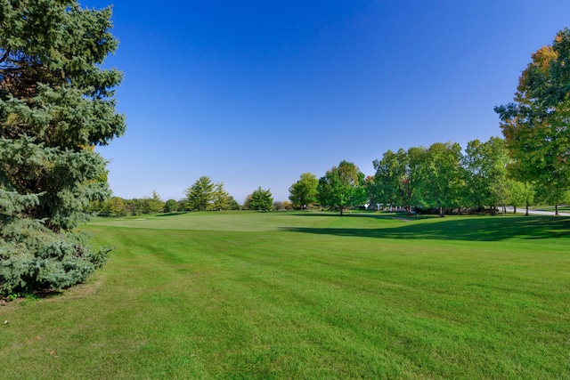 surrounding community featuring a lawn