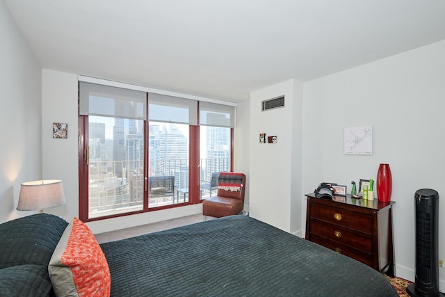 bedroom with carpet floors