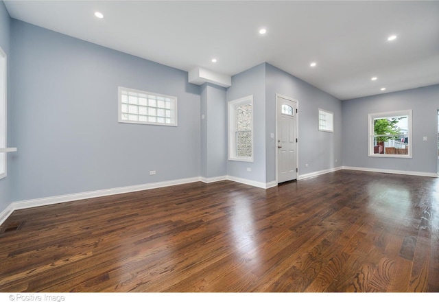 interior space featuring dark wood-type flooring