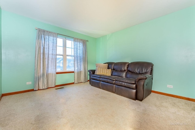 view of carpeted living room