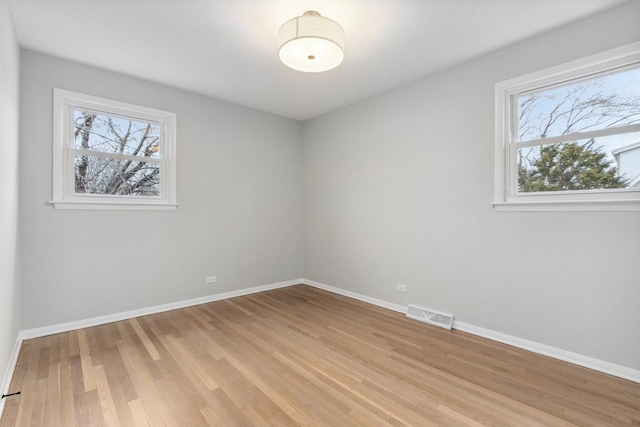 empty room featuring light hardwood / wood-style flooring