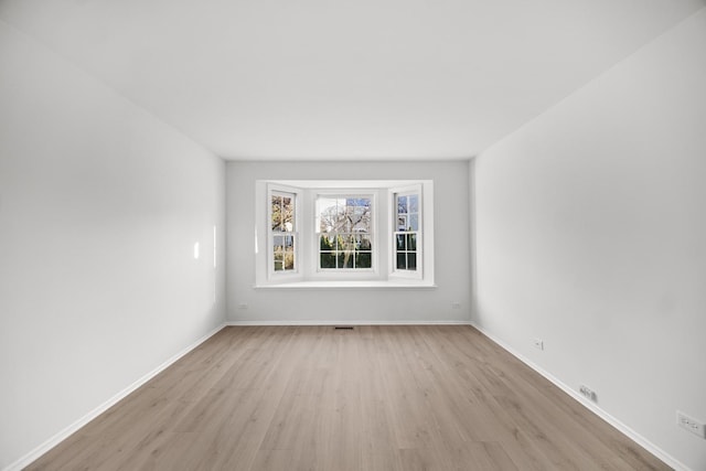 empty room featuring light wood-type flooring