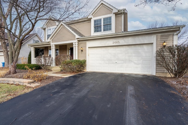 view of front of home featuring a garage