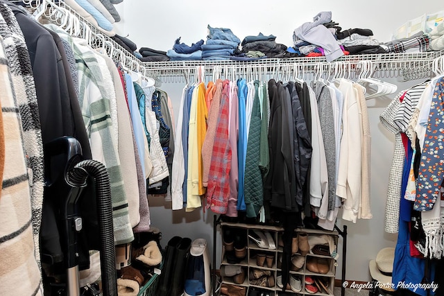 view of walk in closet