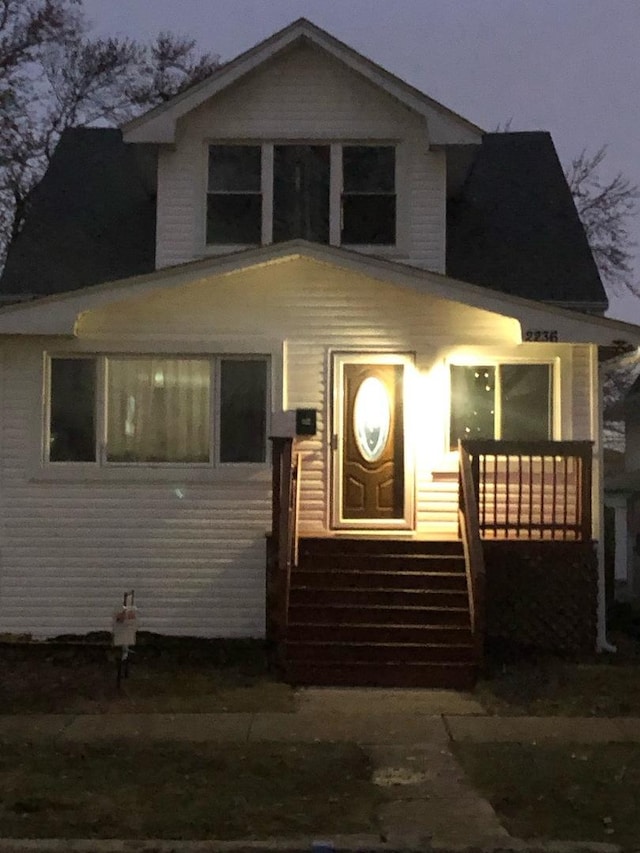 view of bungalow-style home