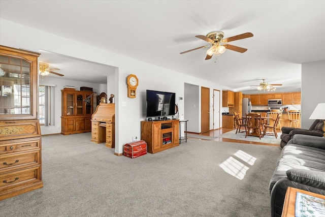 view of carpeted living room