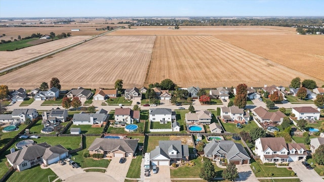 aerial view featuring a rural view