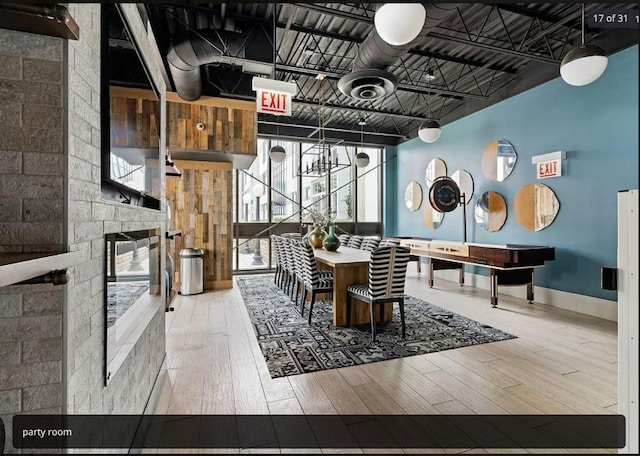 interior space featuring wood-type flooring