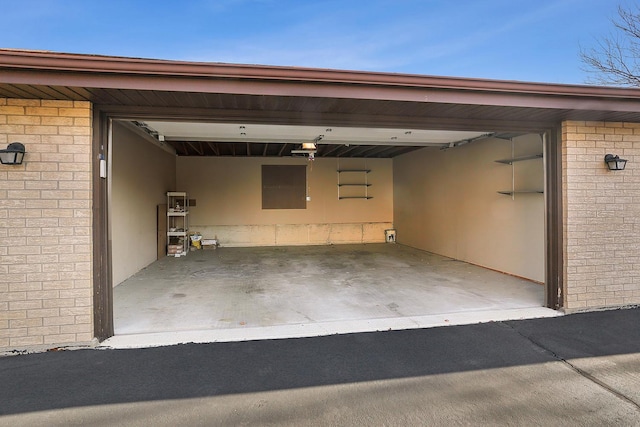 garage with a carport