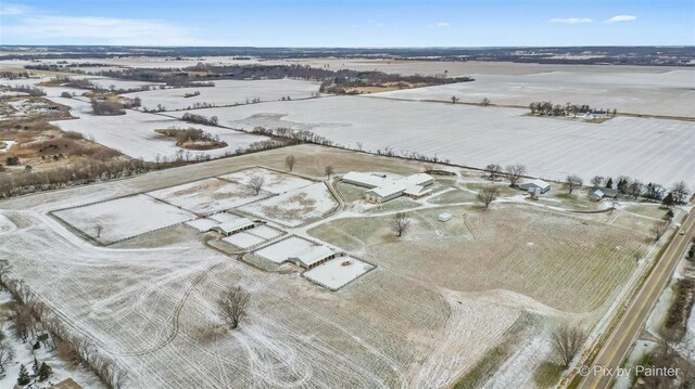 drone / aerial view featuring a rural view