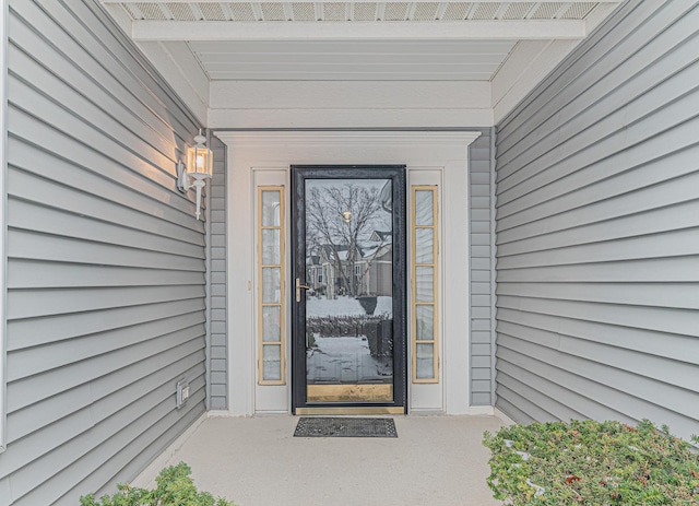 view of doorway to property