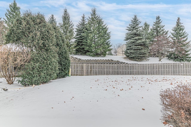 view of snowy yard