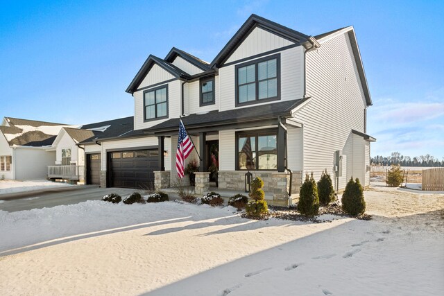 view of front of property with a porch